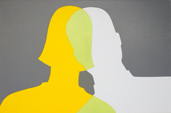 Leon Reid IV "Profile Couple M/F Yellow/Blue/Green 1"